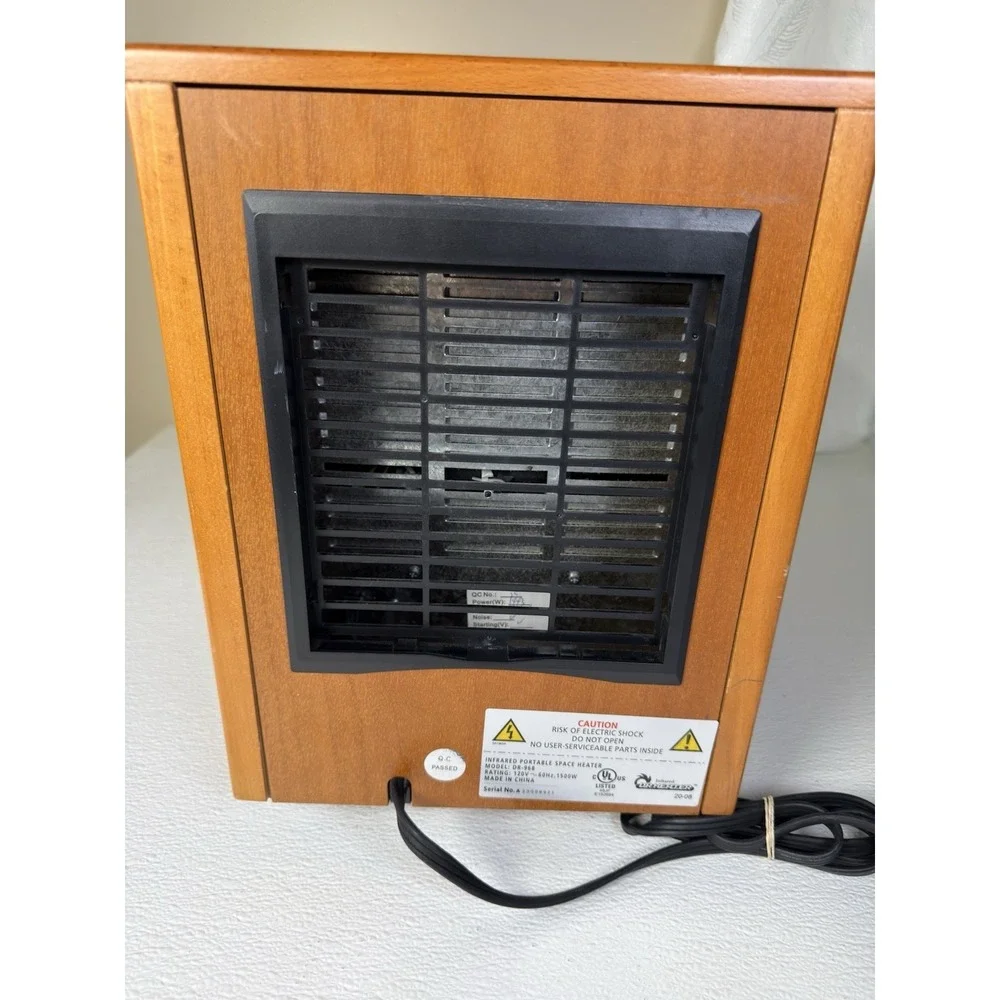 Portable Space Heater 1500-Watt Infrared Floor Mount with Dual Heating System
